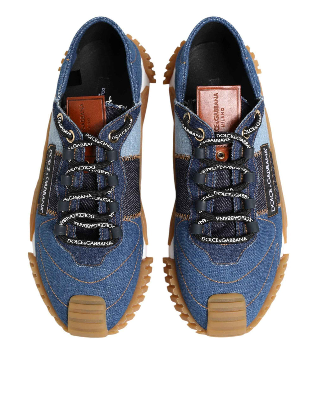Dolce & Gabbana Blue Lace Up Low Top NS1 Sneakers Shoes