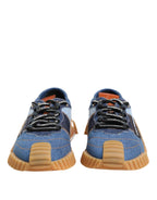 Dolce & Gabbana Blue Lace Up Low Top NS1 Sneakers Shoes