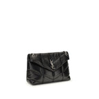 Saint Laurent Black Lamb Ovis Aries Aries Shoulder Bag