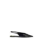 Saint Laurent Black Calf Leather Bos Taurus Ballet Flats