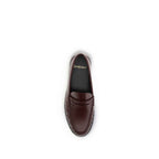 Saint Laurent Brown Calf Leather Bos Taurus Slip-On Loafers