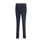 Lardini Blue Fleece Wool Chino Pants