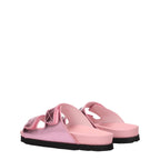 Palm Angels Pink Leather Slippers Sandals