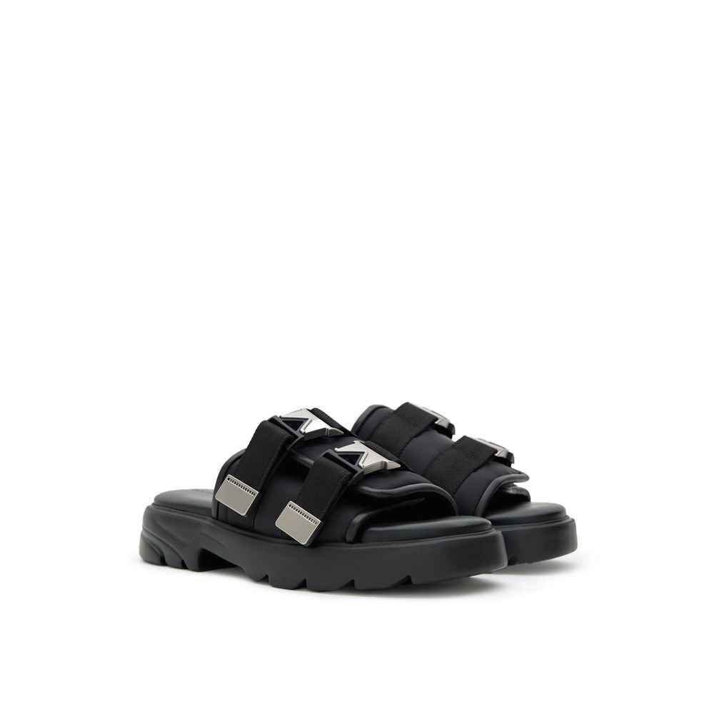 Bottega Veneta Black Cotton Slipper