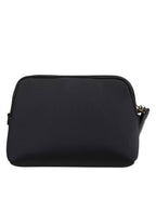Dolce & Gabbana Black Solid Nylon DG LogoPrint Clutch Zip Borse Pouch Bag