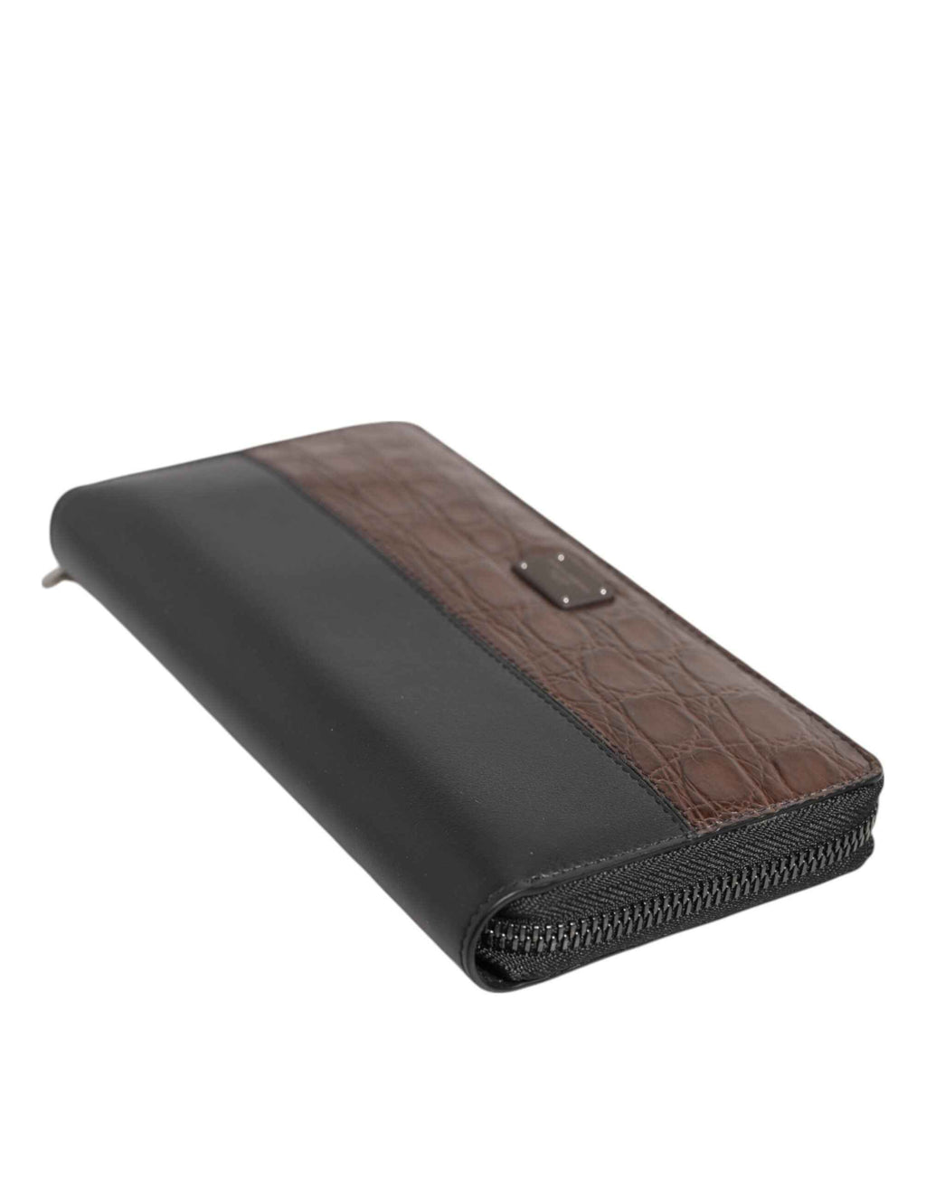 Dolce & Gabbana Black Brown Exotic Leather Men Continental Clutch Wallet