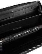 Dolce & Gabbana Black Brown Exotic Leather Men Continental Clutch Wallet