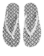 Dolce & Gabbana Black White Logo Beachwear Flats Slipper Shoes
