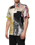 Dolce & Gabbana Multicolor Printed Button Down Casual Shirt