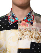 Dolce & Gabbana Multicolor Printed Button Down Casual Shirt