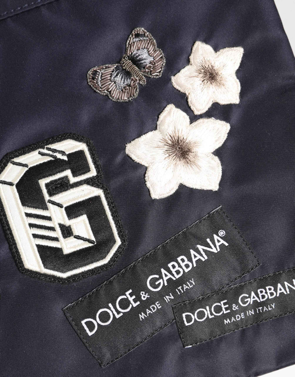 Dolce & Gabbana Blue DG Logo Patch Embellished Pouch Clutch Men Borse Bag