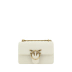 PINKO Beige Calf Leather Bos Taurus Shoulder Bag