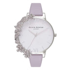 Olivia Burton Purple Artificial Leather Dress Watch