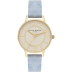 Olivia Burton Blue Artificial Leather Dress Watch