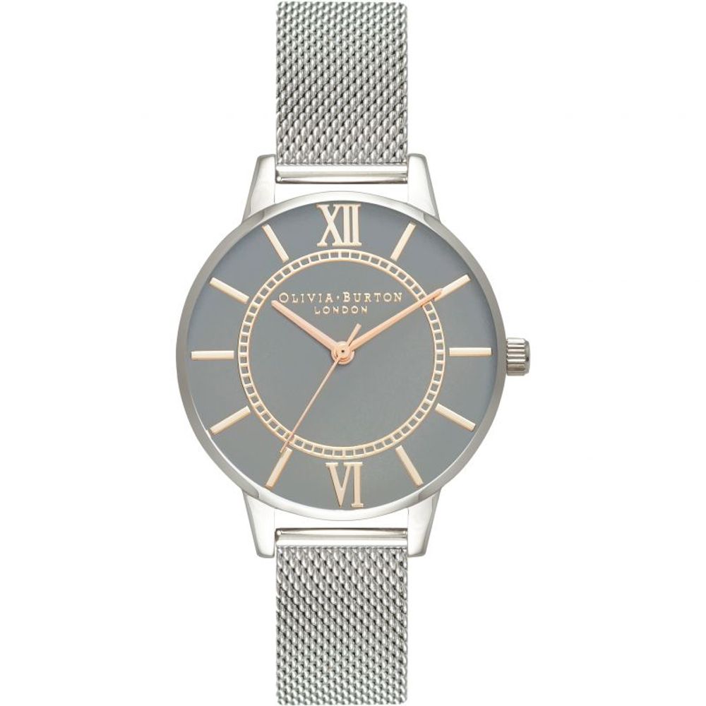 Olivia Burton Silver Stainless Steel Dress Watch