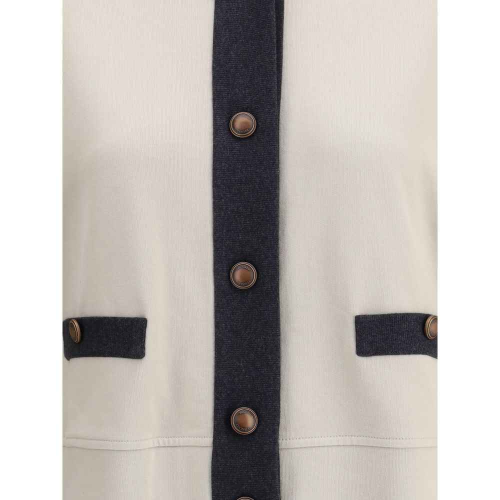 Brunello Cucinelli Gray Cotton Cardigan