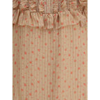 Kristina Ti Silk long Dress with rouches