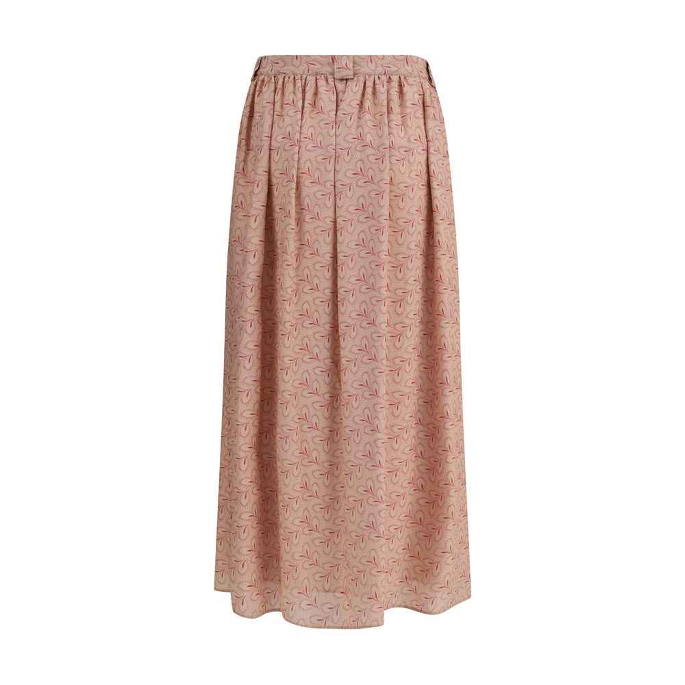 Kristina Ti Half circle Skirt with foliage print