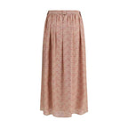 Kristina Ti Half circle Skirt with foliage print