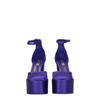 Paris Texas Purple Satin Platform Sandals