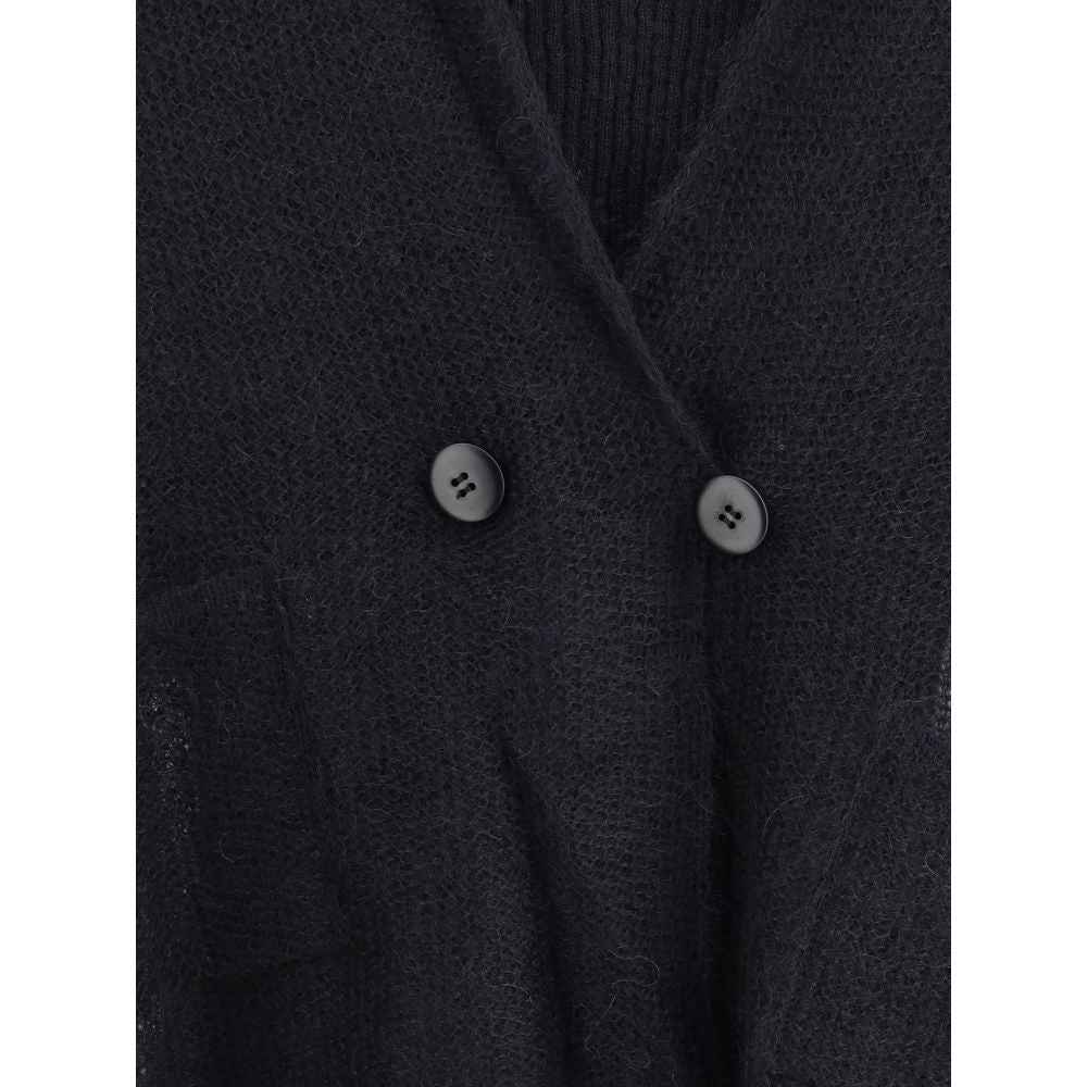 Giorgio Armani Double-breasted cardigan and top in a wool and mohair blend Twin-set