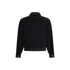 Casablanca Black Wool Full-Length Jacket