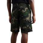 Valentino Green Cotton Cargo Shorts