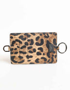 Dolce & Gabbana Leopard Print Leather Embossed Lanyard Card Holder Wallet
