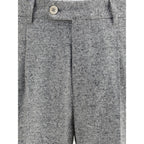 Brunello Cucinelli Wool and cashmere buttoned grisaille Suit