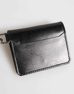 Dolce & Gabbana Wallet Black Leather Logo Embossed Key Chain Card Holder Wallet