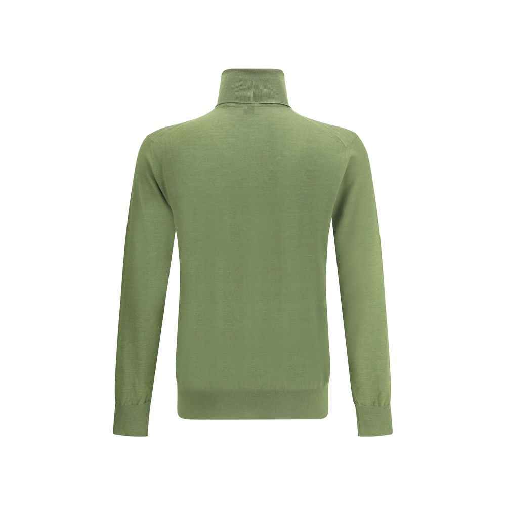 Saint Laurent Green Wool Turtleneck