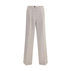 Cruna Beige Polyester Casual Pants