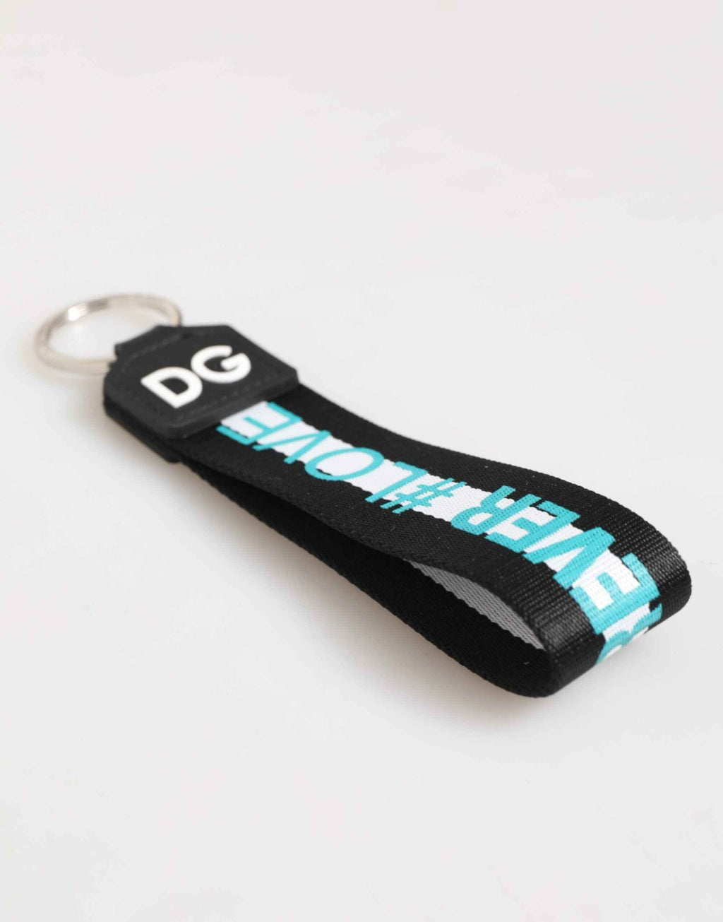 Dolce & Gabbana Multicolor Logo Polyester Brass Holder Keychain Keyring