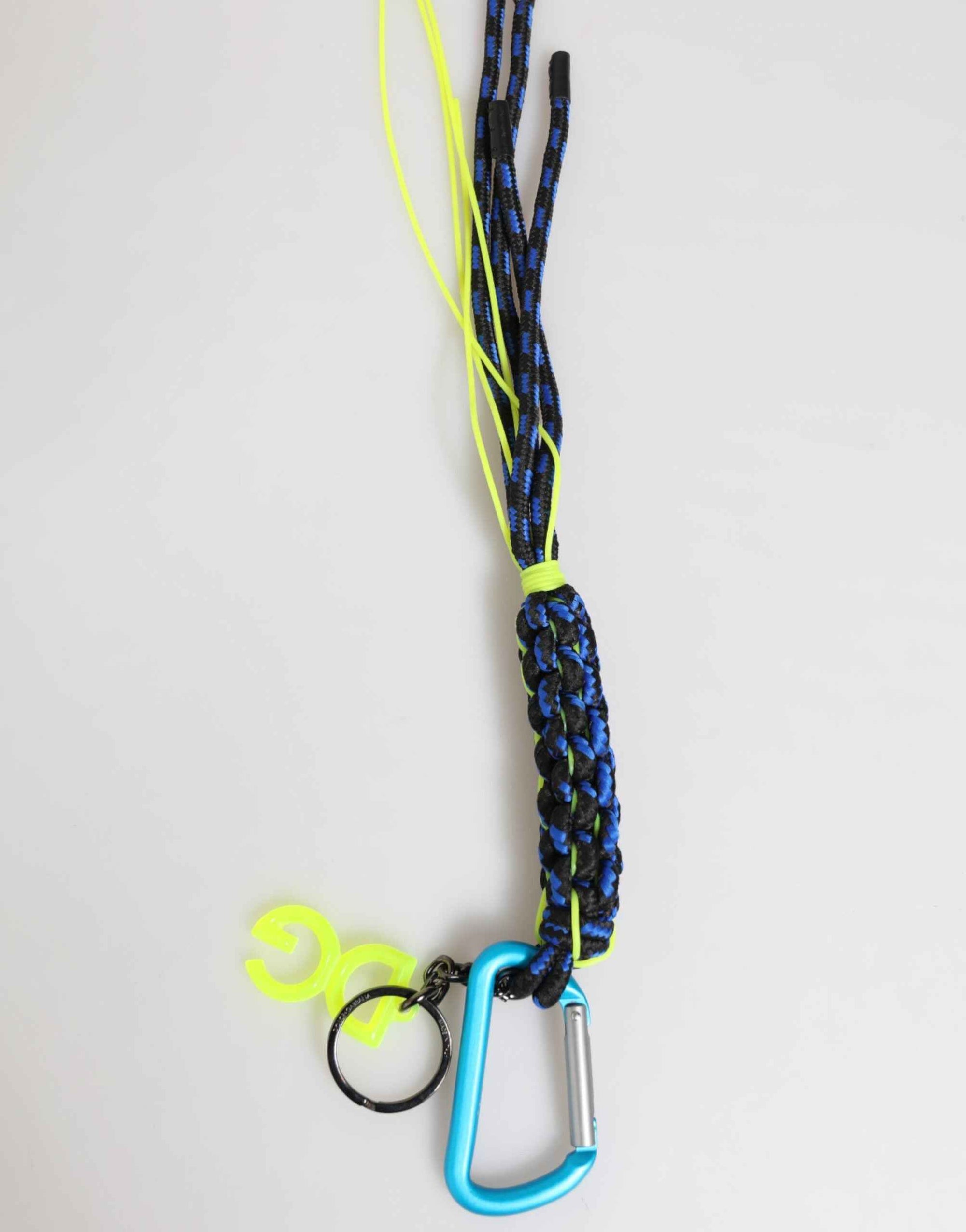 Dolce & Gabbana Multicolor Polyester Tape String DG Logo Keychain Keyring