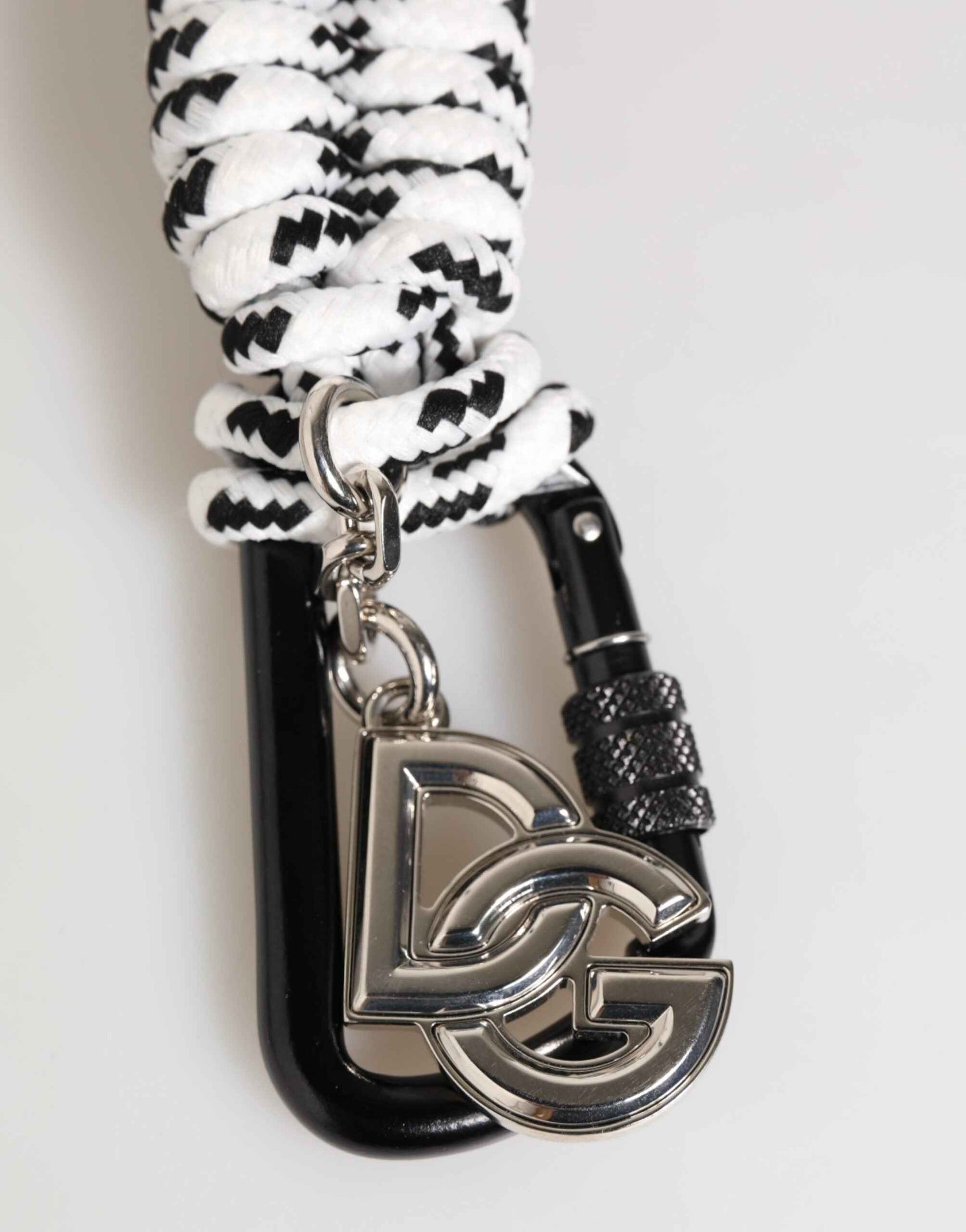 Dolce & Gabbana Multicolor Polyester Tape String DG Logo Keychain Keyring