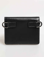 Dolce & Gabbana Black Leather DG Logo Bifold Card Holder Men Borse Wallet