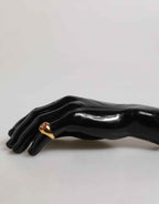 Dolce & Gabbana Gold Tone Real Brass Round Red DG Logo Men Ring