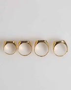 Dolce & Gabbana Gold Tone Brass JAZZ Letter Set 4 Pieces Adjustable Ring