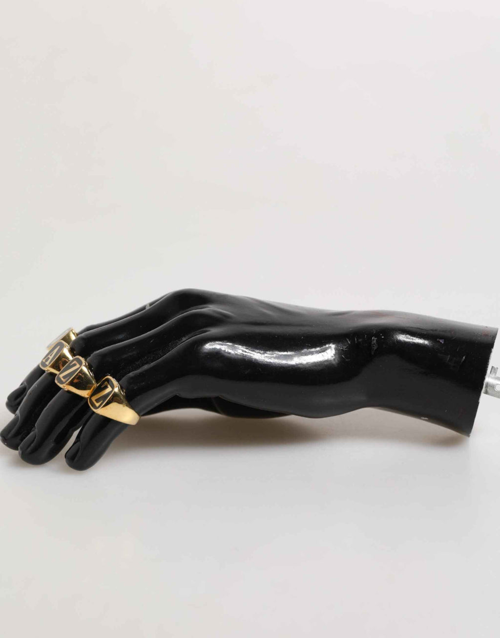 Dolce & Gabbana Gold Tone Brass JAZZ Letter Set 4 Pieces Adjustable Ring