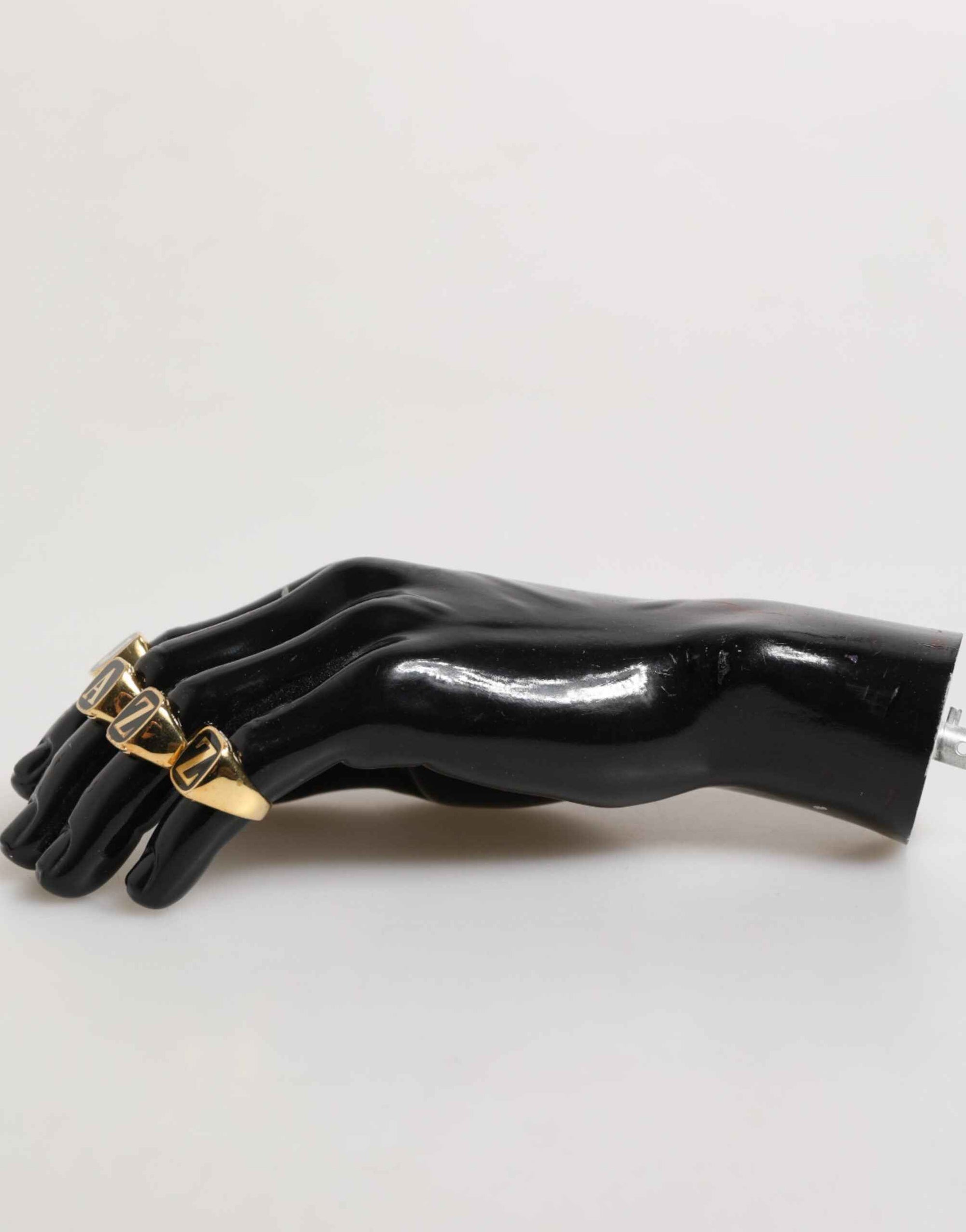 Dolce & Gabbana Gold Tone Brass JAZZ Letter Set 4 Pieces Adjustable Ring