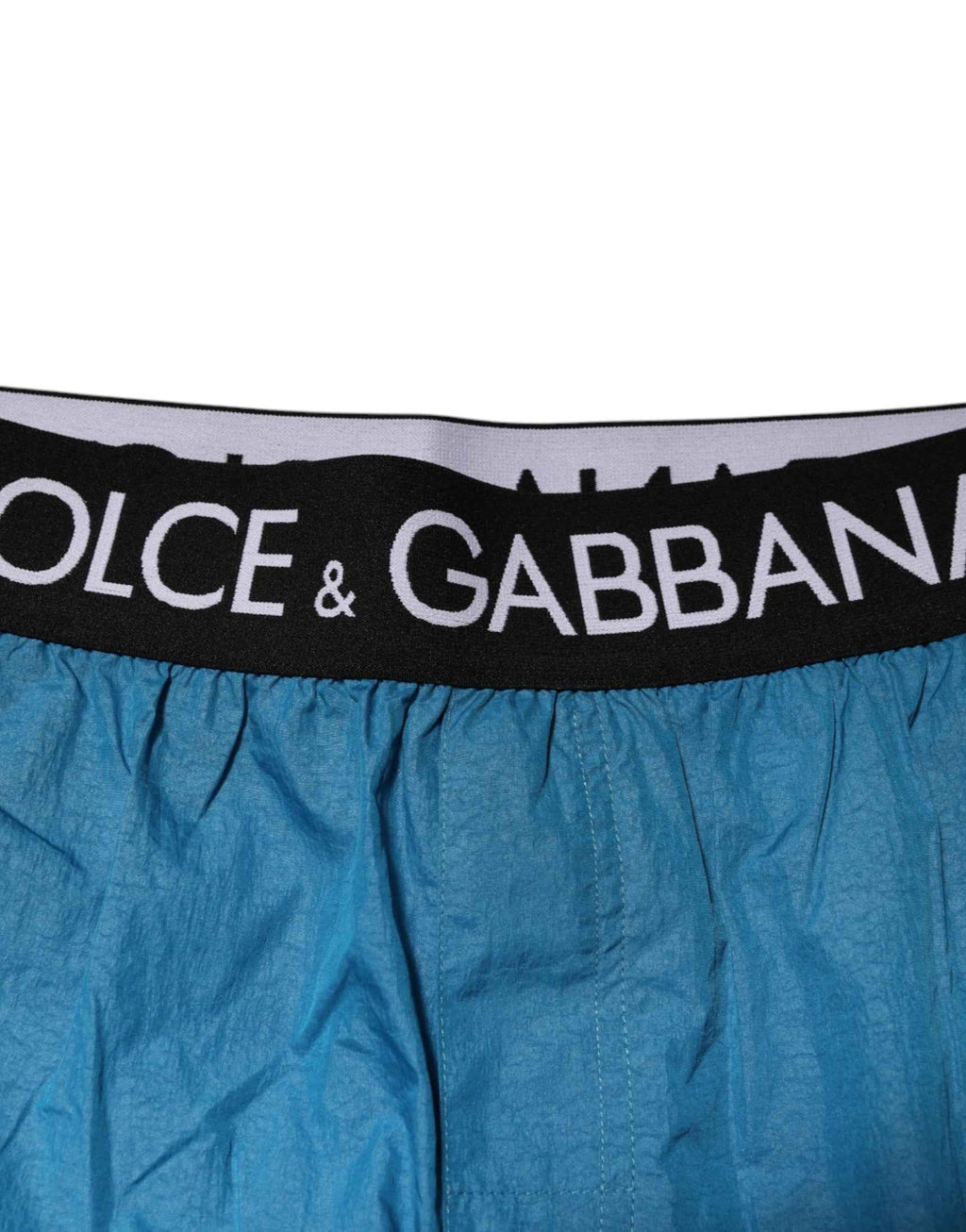 Dolce & Gabbana Blue Logo Waistband Beachwear Shorts Swimwear
