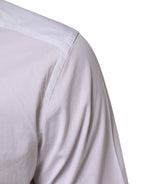 Dolce & Gabbana White Cotton GOLD Long Sleeves Formal Men Shirt