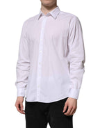 Dolce & Gabbana White Cotton STAFF Long Sleeves Forma Shirt