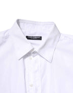 Dolce & Gabbana White Cotton STAFF Long Sleeves Forma Shirt