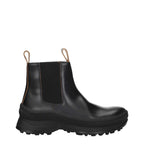Jil Sander Black Leather Ankle Boots