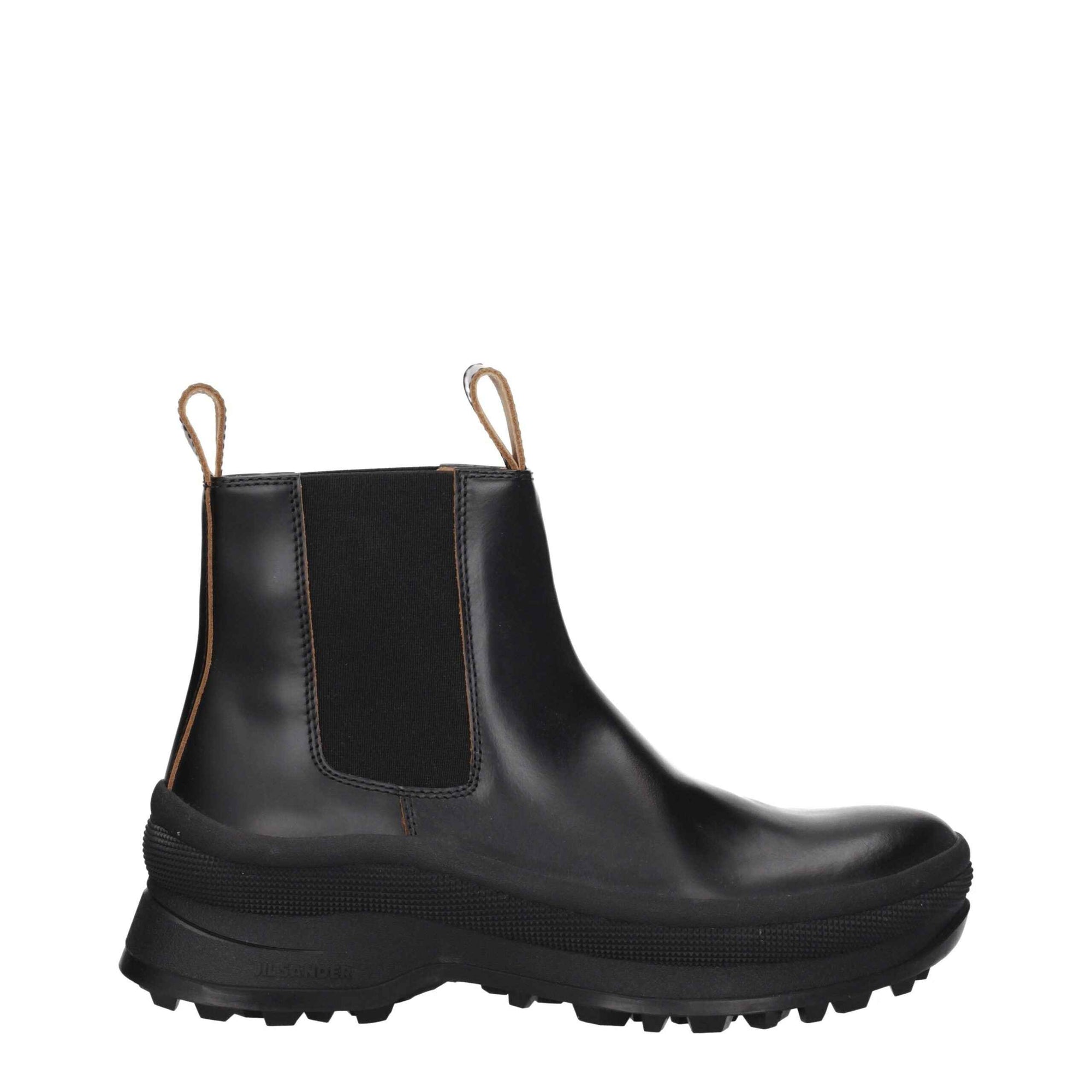 Jil Sander Black Leather Ankle Boots