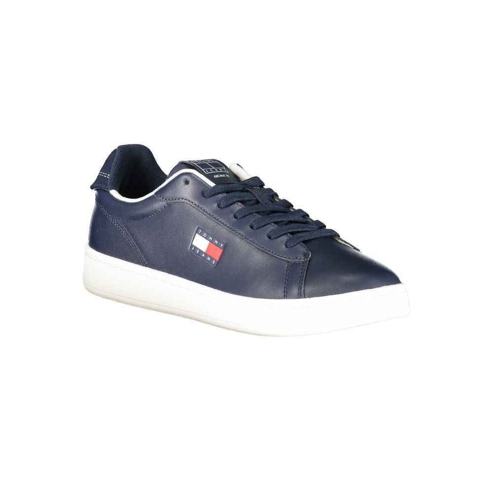 Tommy Hilfiger Blue Leather Men Sneaker