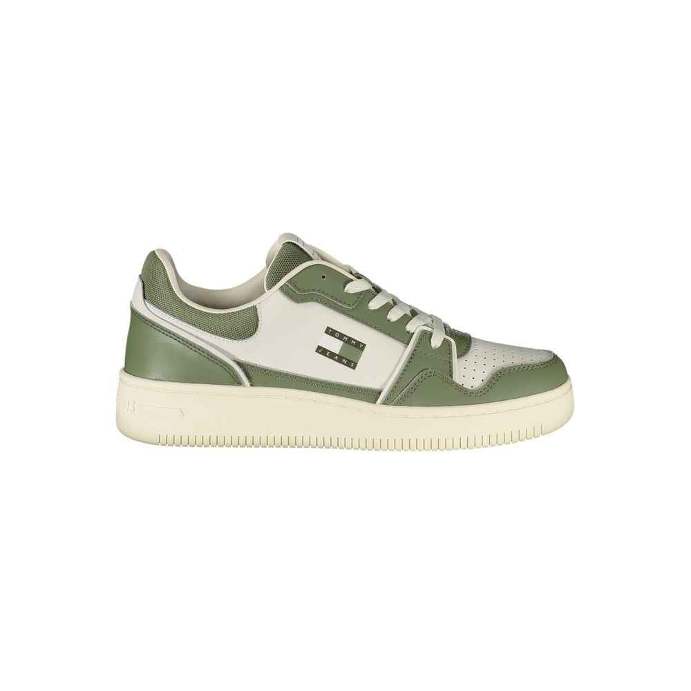 Tommy Hilfiger Green Leather Men Sneaker