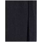 Alessandra Rich Black Fleece Wool Long Skirt