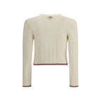 Thom Browne Cream Fleece Wool Cardigan